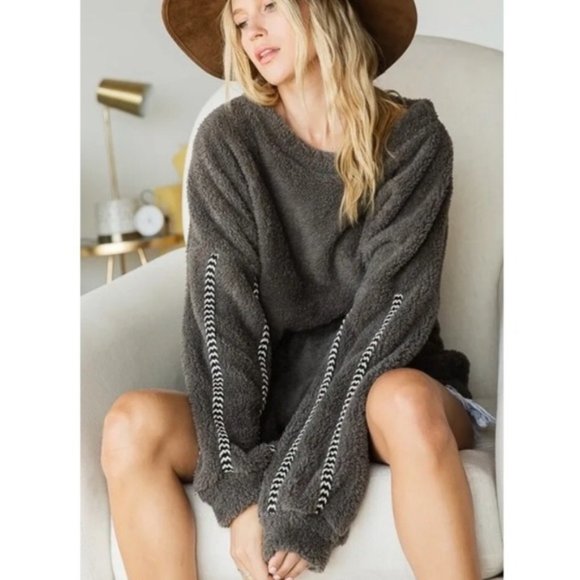 bucket list Tops - Bohemian Plush Pullover Sweatshirt